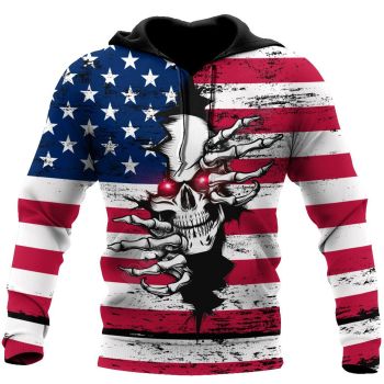 Precious Pink White Skull Pattern Skull Hoodie