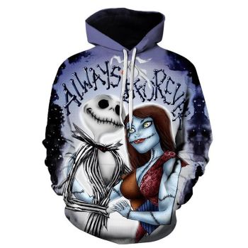 Nightmare Before Christmas Jack And Sally Hoodies &#8211; Nightmare Before Christmas Hoodies &#8211; Jack And Sally Christmas Hoodie