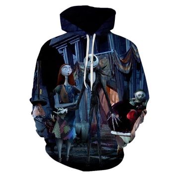 Nightmare Before Christmas Jack And Sally Hoodies &#8211; Nightmare Before Christmas Hoodies &#8211; Jack Ugly Christmas Hoodie