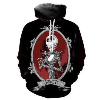 Nightmare Before Christmas Jack Hoodies &#8211; Nightmare Before Christmas Hoodies &#8211; Black 3D Ugly Christmas Hoodie