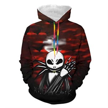 Nightmare Before Christmas Jack Skellington Hooded Sweatshirt Hoodie
