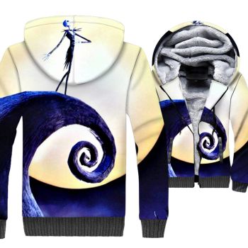 Nightmare Before Christmas Jackets &#8211; Jack Skull Series Nightmare Before Christmas Jack Skull Super Cool 3D Fleece Jacket