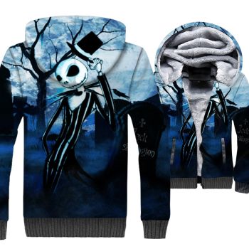 Nightmare Before Christmas Jackets &#8211; Nightmare Before Christmas Series Jack Black 3D Fleece Jacket