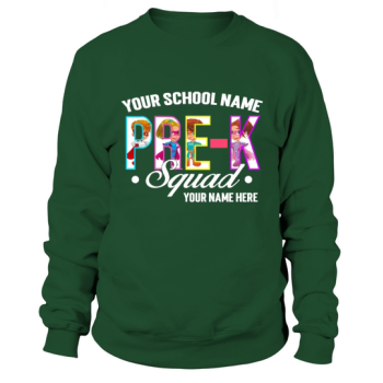 Pre-K Teacher, Personalized For Teachers Team, Pre-K Teacher Sweatshirt, Pre-K Squad Crew, Team Pre-K, Back to School Gift - Light Blue / XXL Sweatshirt
