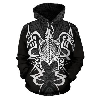 Classical And Elegance Black Turtles Pattern Animals Hoodie