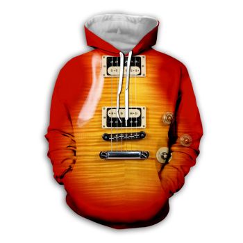Loose And Fashion Red Strings Pattern Music Hoodie