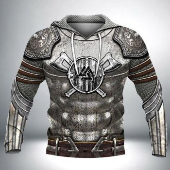 Gorgeous Black Totem Pattern Armor Hoodie