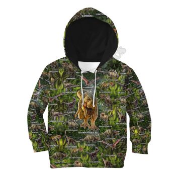Popular Green Dinosaurs Pattern Animals Hoodie