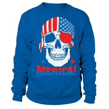 Pirate 4th of July Skull Sweatshirt