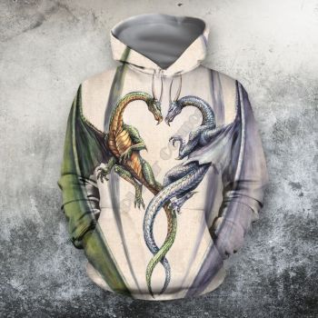 Classical  Colorful Dragon Pattern Animals Hoodie