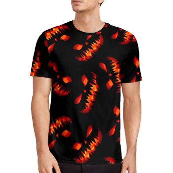 Black Precious Halloween Pumpkin Pattern 3D Printed T-Shirto