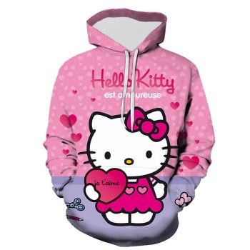Pink kitty est amoureuse Hoodie
