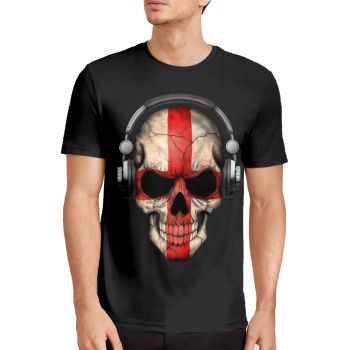 Black Sexy And Slimming Skull Music Pattern 3D Printed T-Shirto