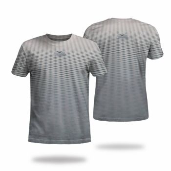 White Soft And Light Lattice Dimensional Pattern 3D Printed T-Shirto