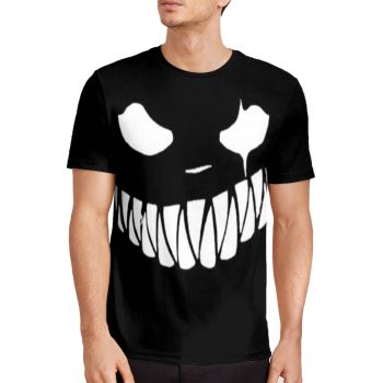 Black Vintage And Light Little Devil Pattern 3D Printed T-Shirto