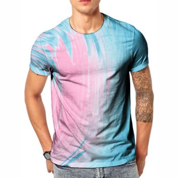 Pink Fashion Abstract Fluids Pattern 3D Printed T-Shirto