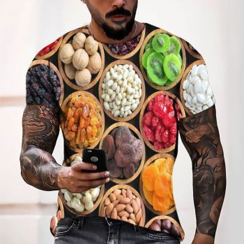 Yellow Comfortable New Year Collection Pattern 3D Printed T-Shirto