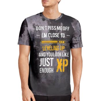 Grey Gorgeous And Extraordinary Alphabet Pattern 3D Printed T-Shirto