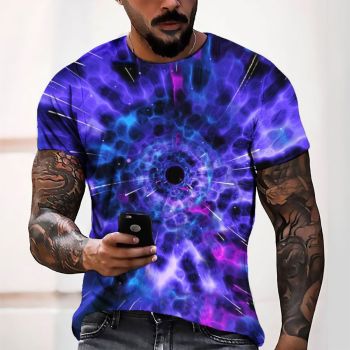 Blue Sexy And Slimming Swirling Blue Eyes Pattern 3D Printed T-Shirto