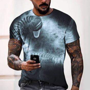 Black Precious Viper Pattern 3D Printed T-Shirto