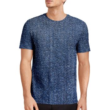 Blue Cute Texture Pattern 3D Printed T-Shirto