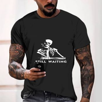 Black Charming Skull Pattern 3D Printed T-Shirto