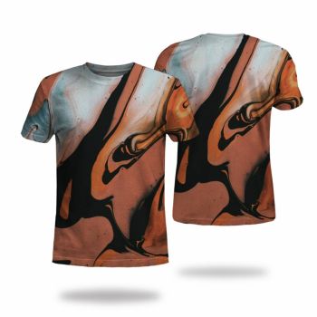 Pink Loose Dazzle Pattern 3D Printed T-Shirto