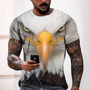 White Playful And Lovely Owl Pattern 3D Printed T-Shirto