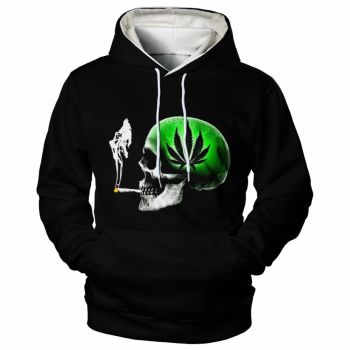 Black Popular Skull Pattern 3D Printed T-Shirto