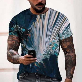 Colorful Generous And Beautiful Nature Texture Pattern 3D Printed T-Shirto