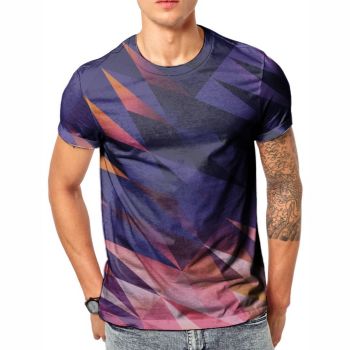 Blue Gorgeous And Extraordinary Color Highlighting Pattern 3D Printed T-Shirto