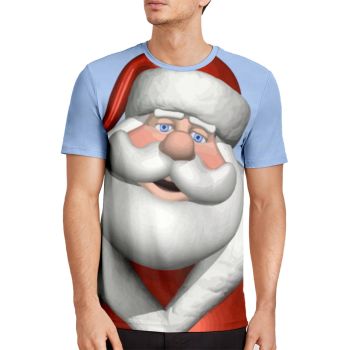 Colorful Classical Christmas Santa Claus Pattern 3D Printed T-Shirto