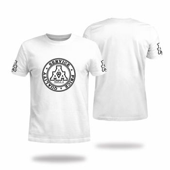 White Cute Alphabet Triple A Pattern 3D Printed T-Shirto