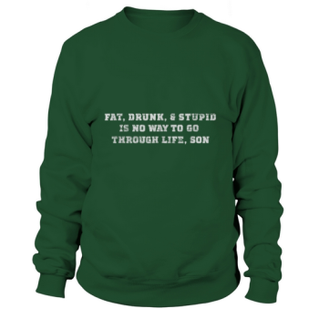 Fat Drunk and Stupid College Funny Sweatshirt