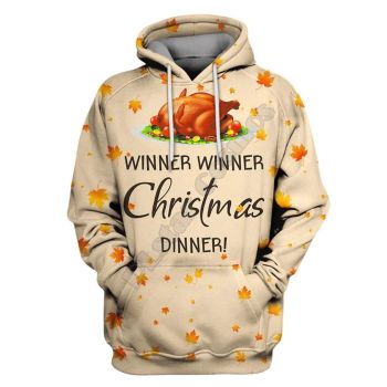  Pretty Brown Chicken Pattern Christmas Hoodie