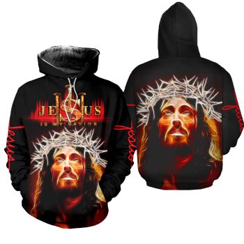  Vintage  Black Red Crosses Alphabet Headshot Pattern Jesus Hoodie