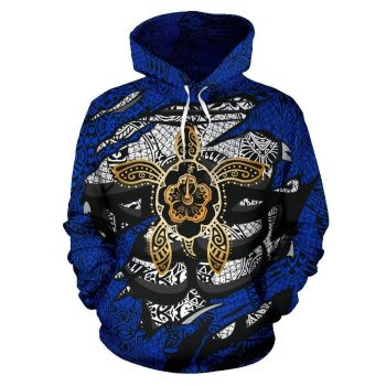 Pretty Blue Turtles Pattern Animals Hoodie