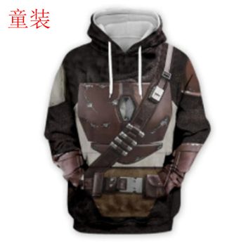Pretty Brown Belt Pattern Armor Hoodie