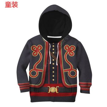 Loose Black Belt Pattern Children Hoodie