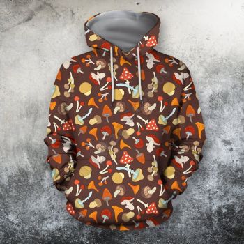  Gorgeous Brown Mushroom Pattern Mushroom Hoodie