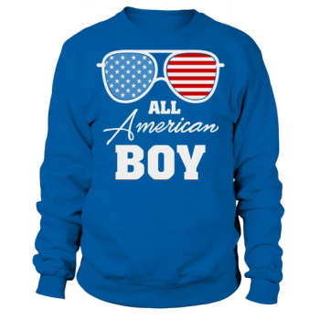 All American Boy Sunglasses USA Sweatshirt