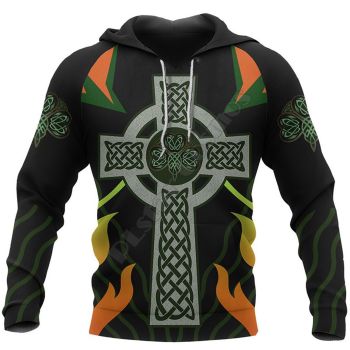 Loose And Gorgeous Green Crosses Pattern Armor Hoodie