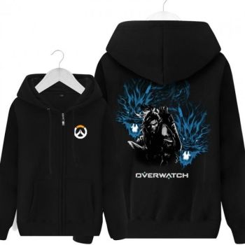 Overwatch Hanzo Hoodies &#8211; Zip Up Black Hoodie