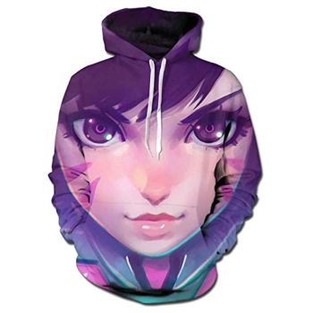 Overwatch Hoodie &#8211; D.Va 3D Print Hooded Pullover Sweatshirt