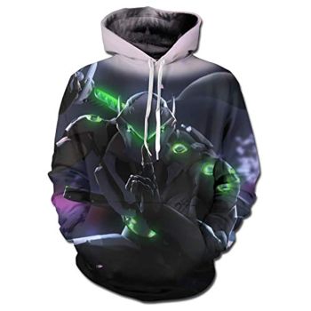 Overwatch Hoodie &#8211; Genji 3D Print Hooded Pullover Sweatshirt