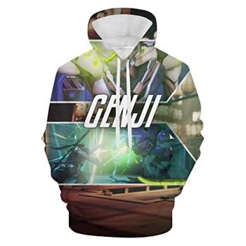 Overwatch Hoodie &#8211; Genji 3D Print Hooded Pullover Sweatshirt