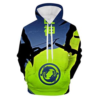 Overwatch Hoodie &#8211; Hanzo Vs Genji 3D Print Hooded Pullover Sweatshirt