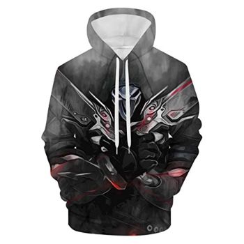 Overwatch Hoodie &#8211; Reaper 3D Print Hooded Pullover Sweatshirt