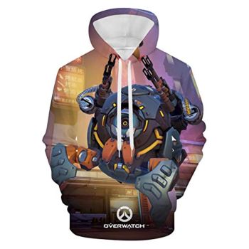 Overwatch Hoodie &#8211; Wrecking Ball 3D Print Hooded Pullover Sweatshirt