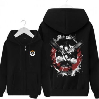 Overwatch Reaper Hoodies &#8211; Zip Up Black Hoodie